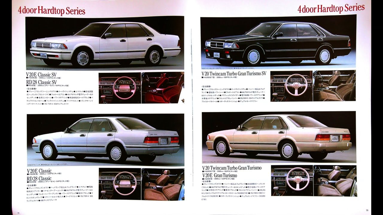 自動車カタログ 87'日産セドリック(NISSAN CEDRIC) - YouTube