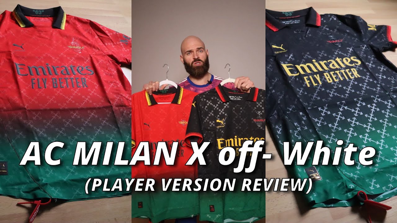 24/25 AC Milan X off White - Player Version Jersey Review - YouTube