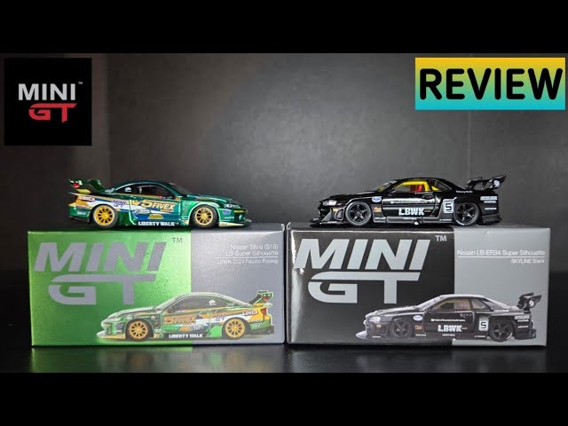 Mini GT Super Silhouette! Nissan LB-ER34 Skyline and Nissan Silvia
