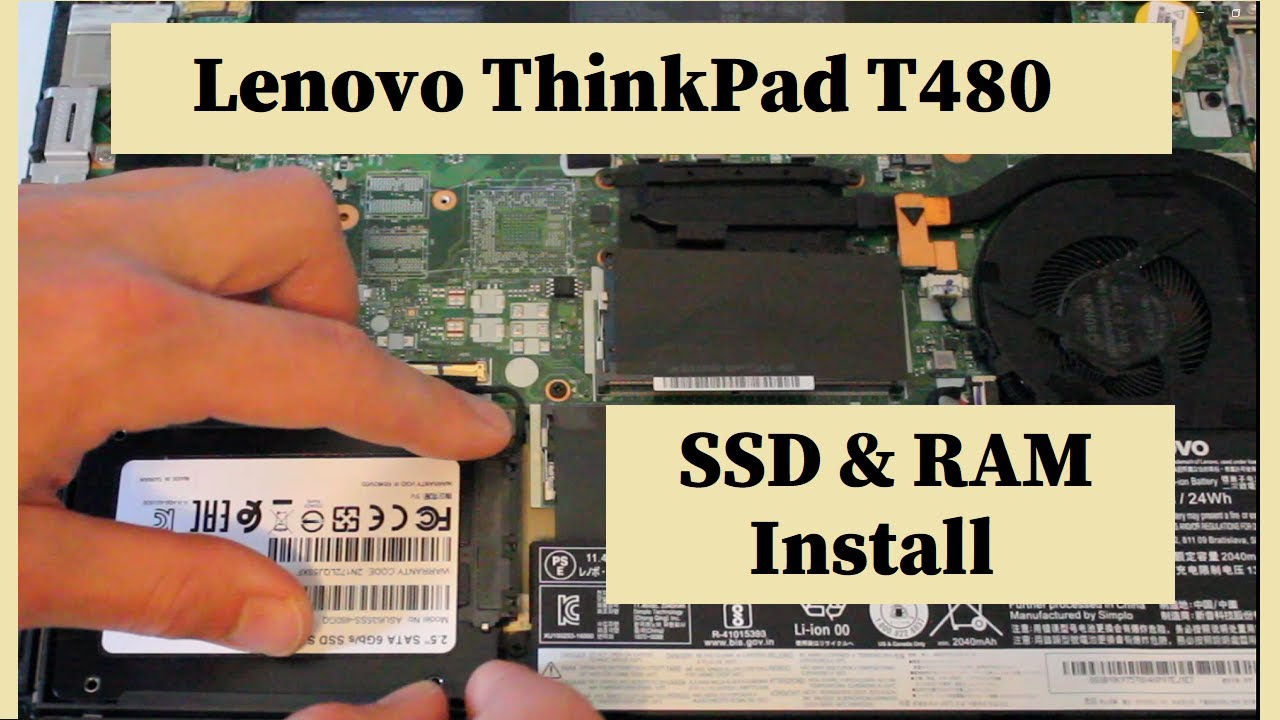 Lenovo ThinkPad T480 SSD & RAM Install + New Thermal Paste - YouTube