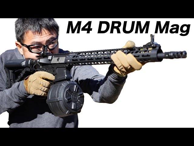 M4 2300連 ドラムマガジン + G&G TR16 MBR556WH電動ガン マック堺