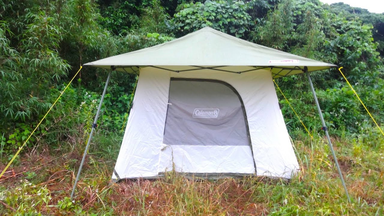 羽釜で大雨ソロキャンプ【パーティーキャビン3025】【Coleman】 - YouTube