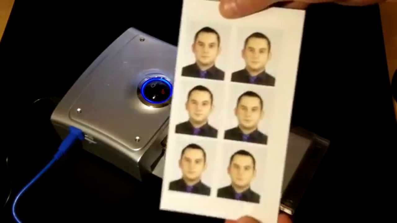 Fujifilm QS-7 Passport photo printing and trimming - YouTube
