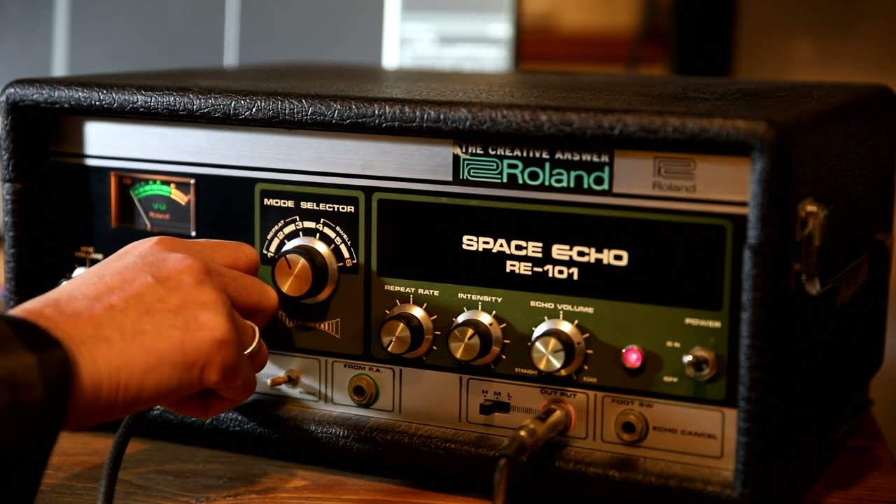 Roland SPACE ECHO RE-101 with ELECTRIC GUITAR - YouTube