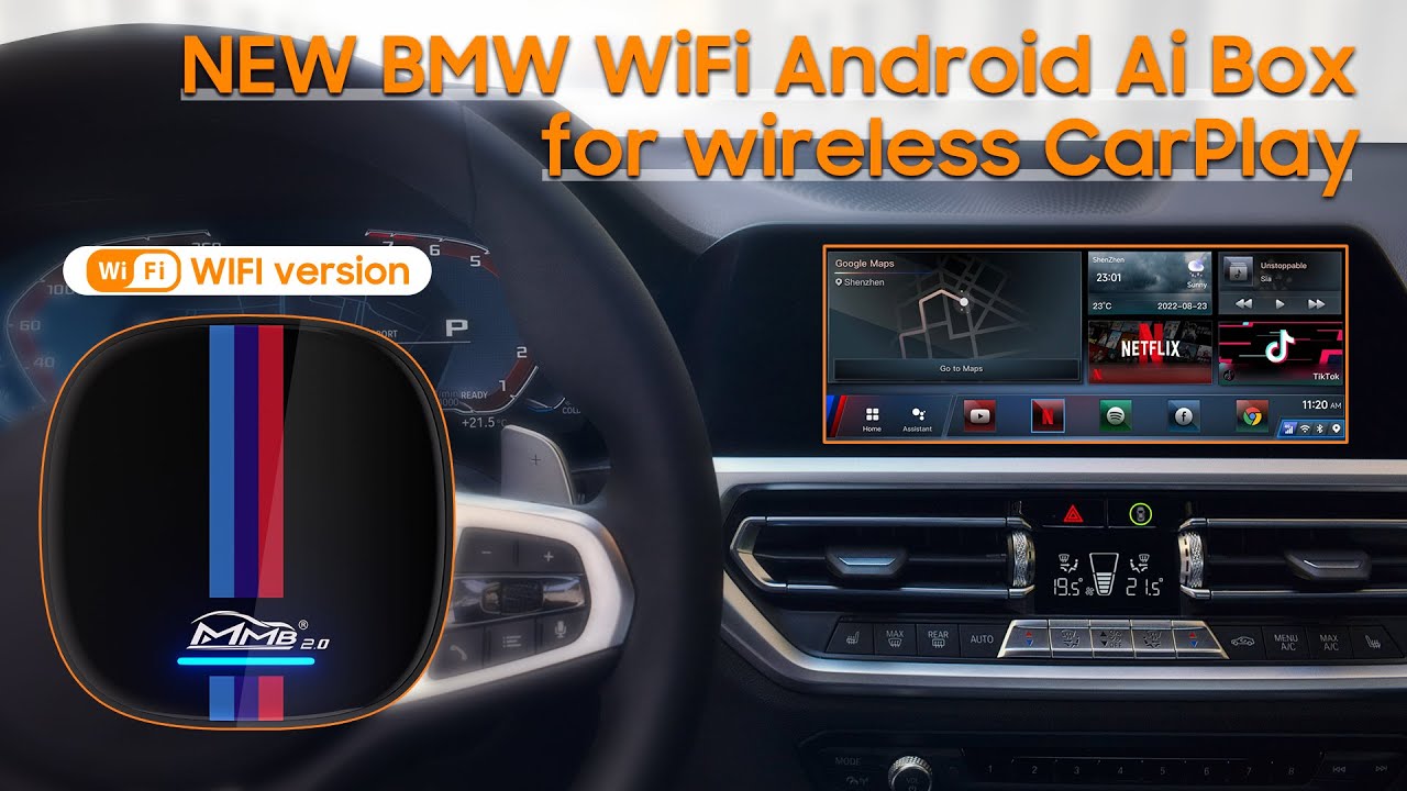 NEW BMW WiFi Android Ai Box for Wireless Apple CarPlay - YouTube