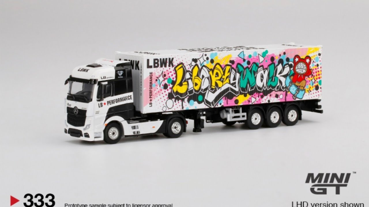 MINI GT LBWK Kuma Graffiti Mercedes-Benz Actros - YouTube