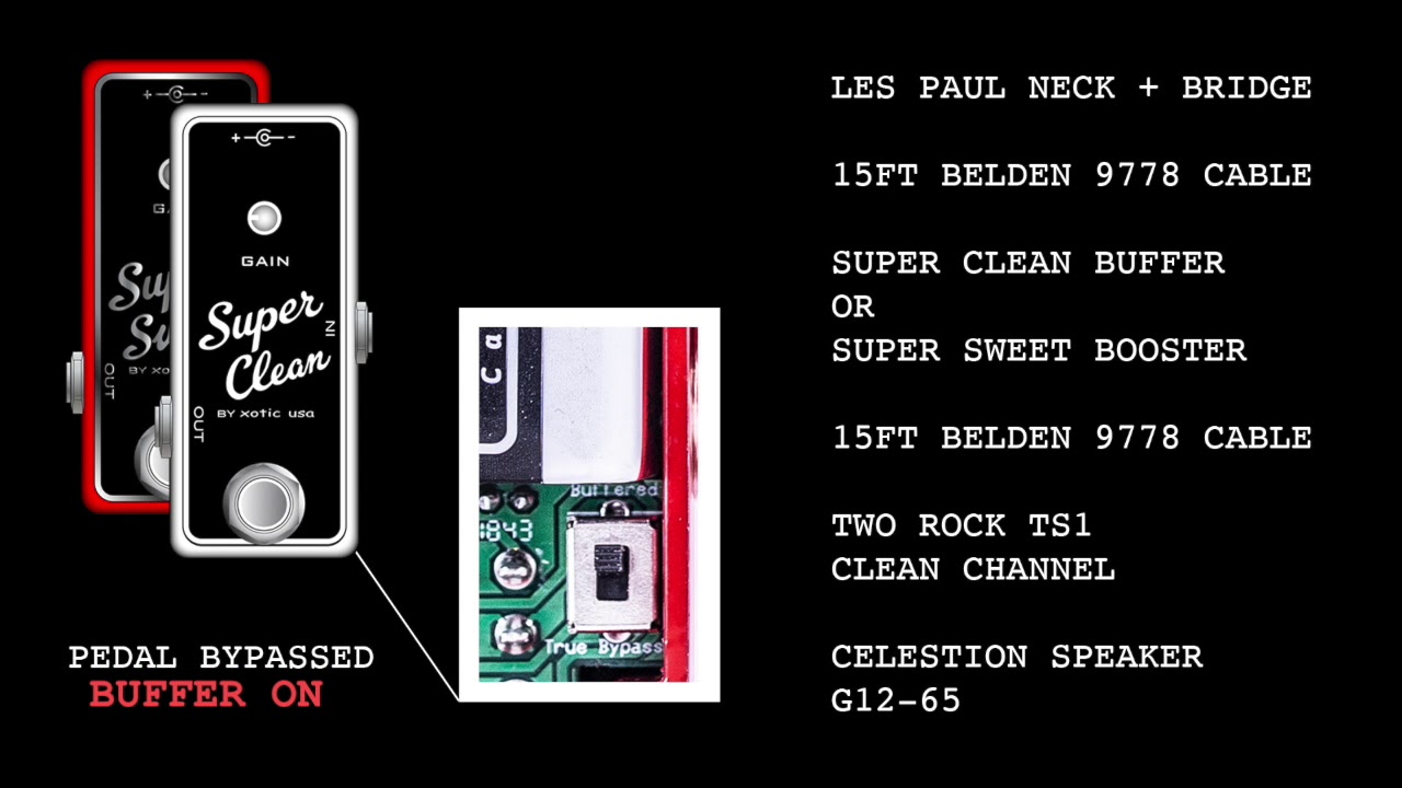 Xotic／Super Clean Buffer、Super Sweet Booster】高品位クリーン