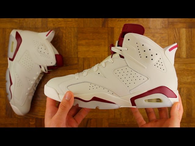 NIKE AIR JORDAN 6 MAROON REVIEW! - YouTube
