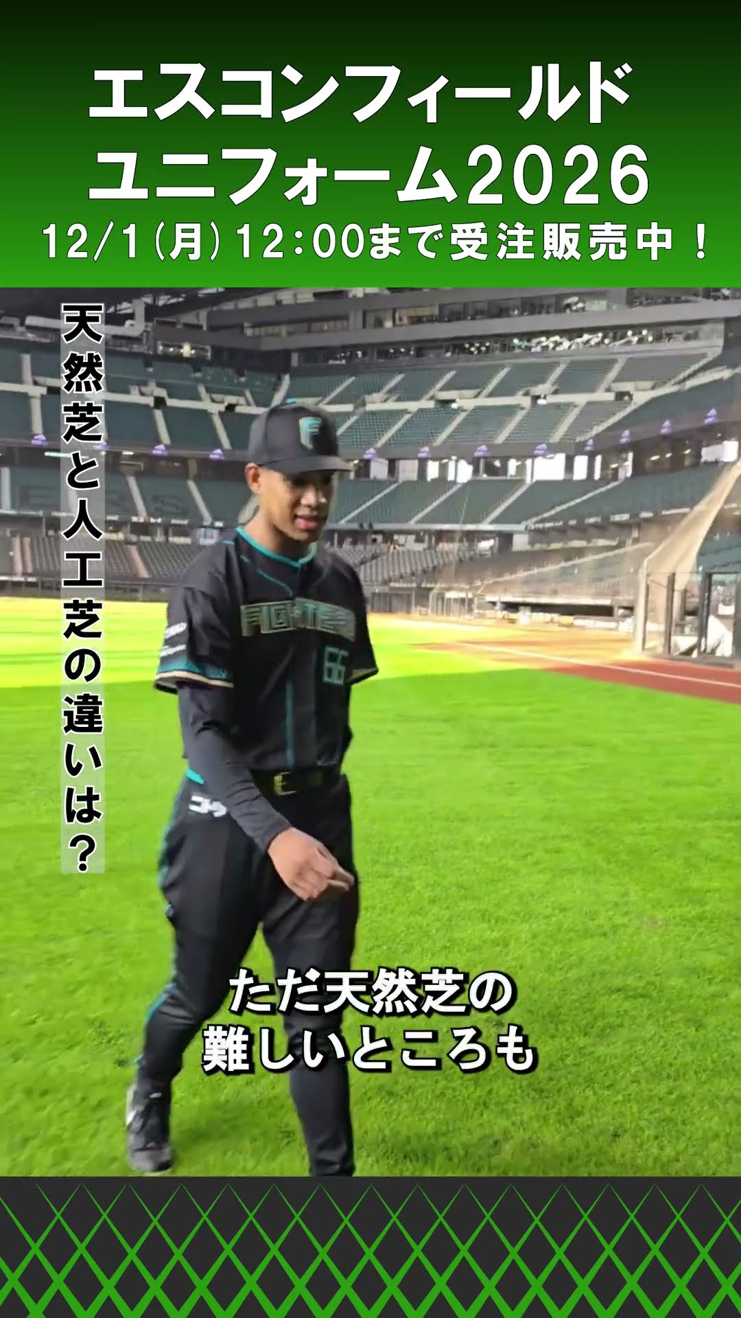 過去イチにかっこいい‼️」万波中正選手にエスコンフィールド