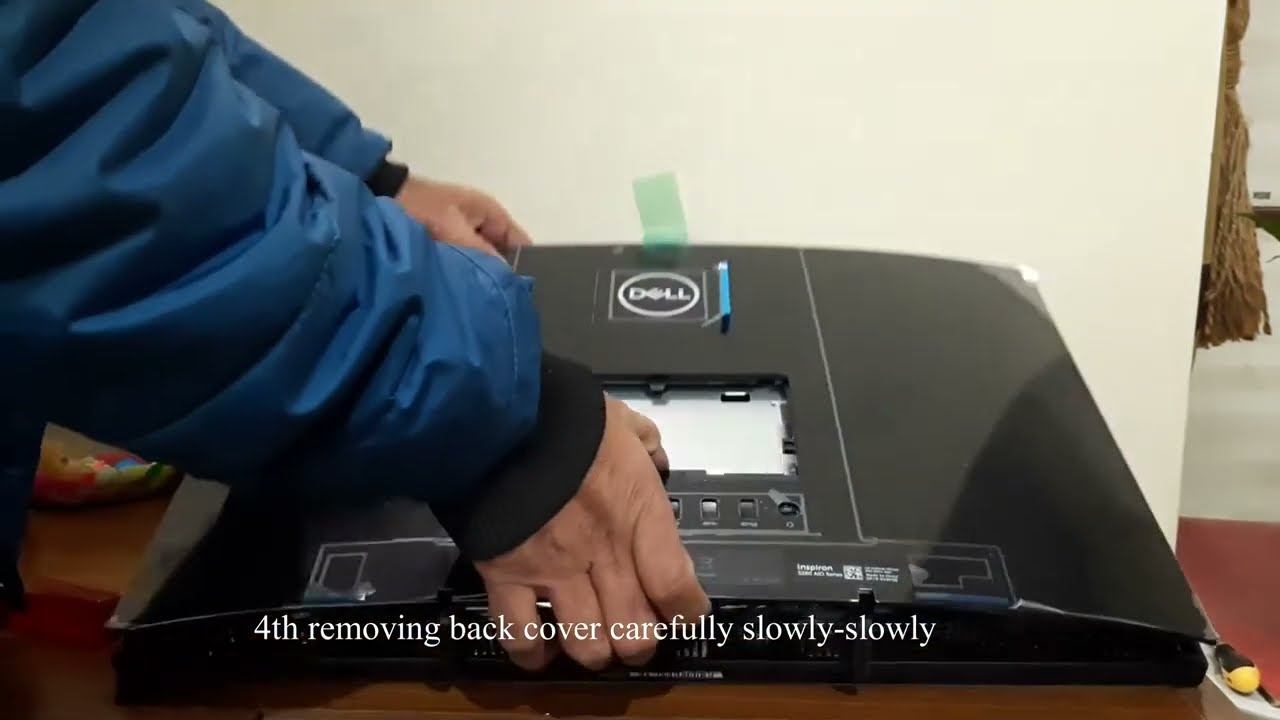 dell inspiron 3280 aio disassembly ram upgrade replace hdd - YouTube