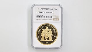 1975 フランス ヘラクレス 50フラン ピエフォー 金貨 プルーフ NGC PF