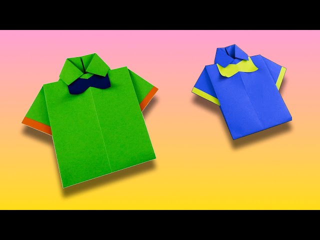 How to make a paper t-shirt / origami / paper crafts | paper shirt