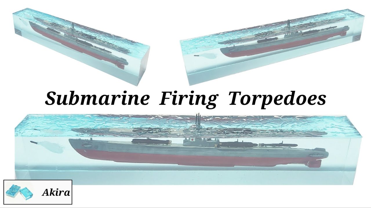 Submarine Firing Torpedoes RESIN ART / 魚雷戦ジオラマ【レジン
