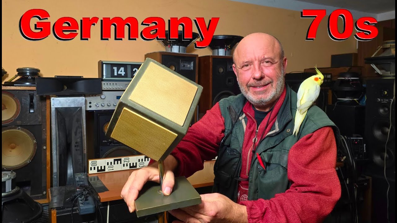 70s Vintage CUBE SPEAKER BOX - HIFI Lautsprecherbox 07407 like