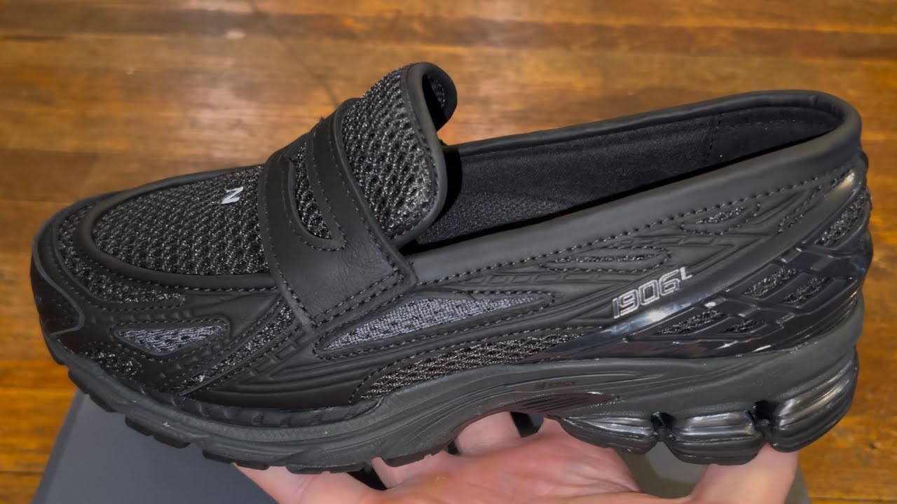 New Balance 1906L Blacktop Phantom Black Loafer Shoes - YouTube