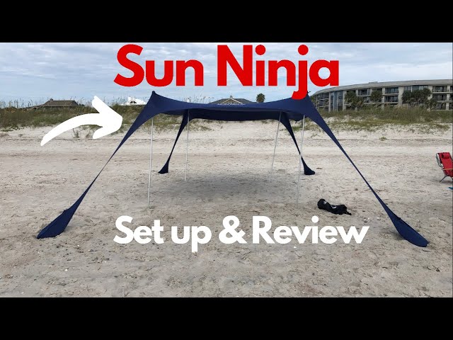 Sun Ninja Beach Tent Set Up and Review. - YouTube