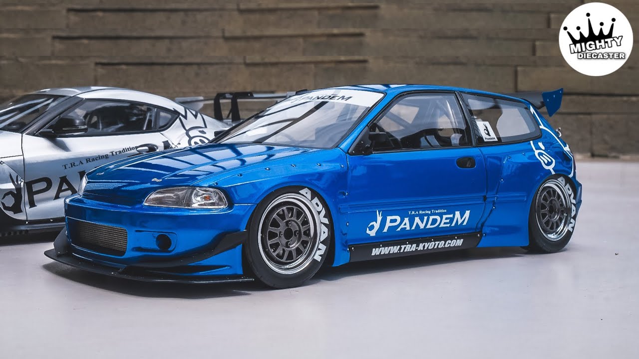 Ignition Model 1:18 PANDEM CIVIC (EG6) Metallic Blue - YouTube