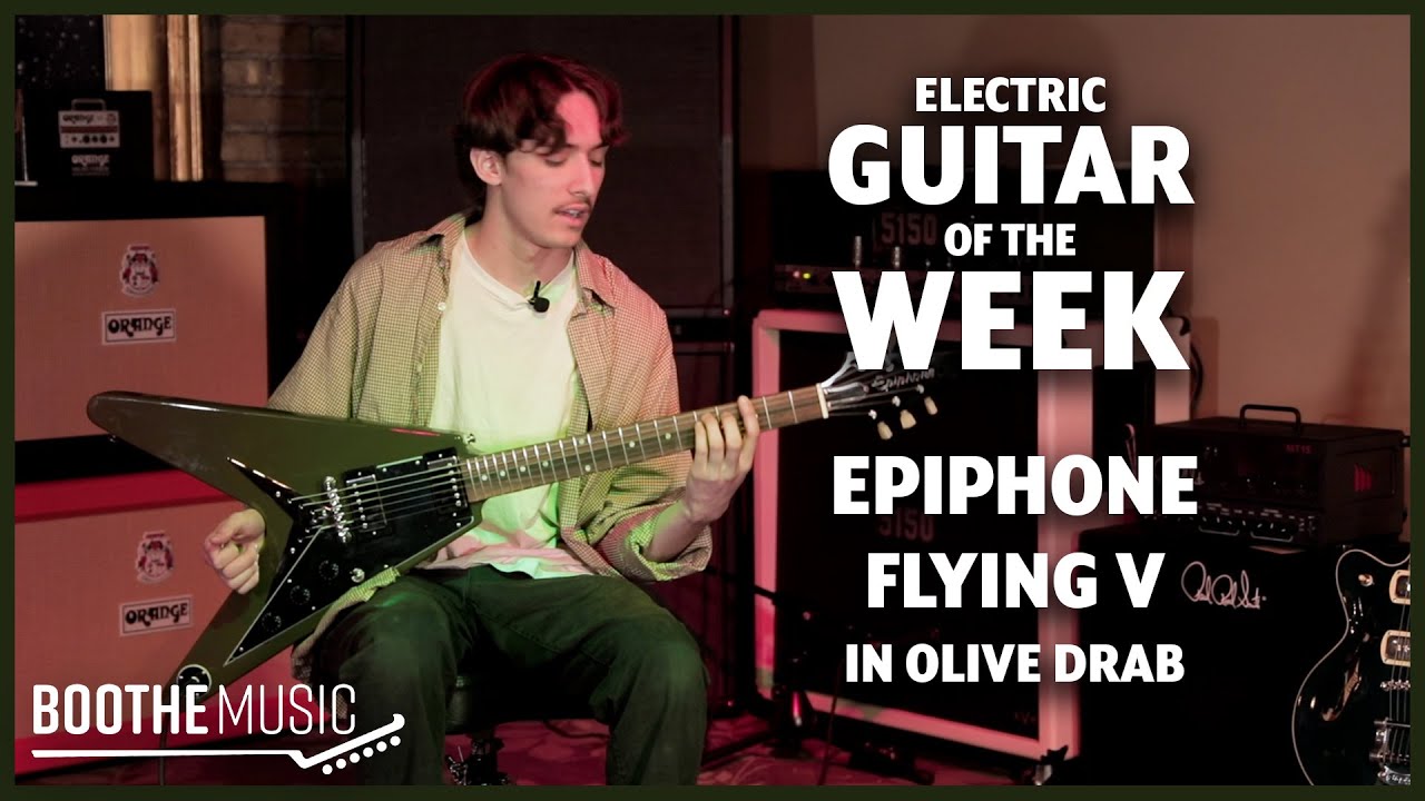 Epiphone Flying V in Olive Drab Demo & Review - Electric Guitar of