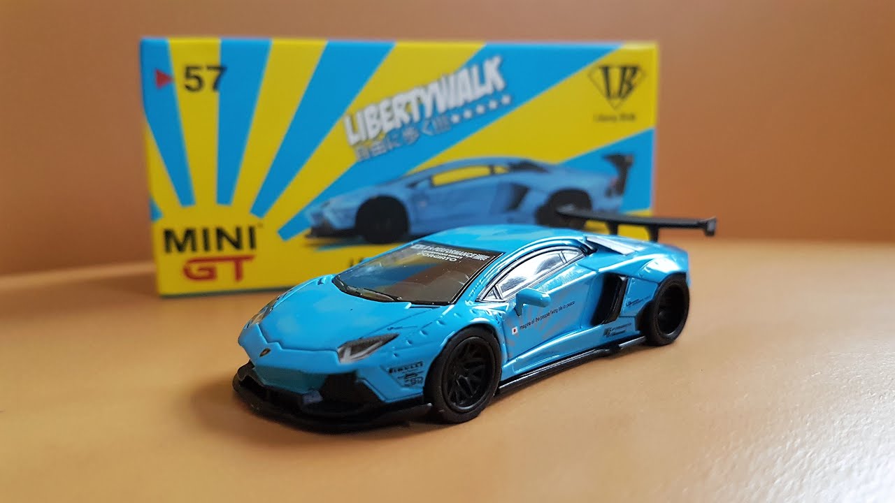 Mini GT Lamborghini Aventador LB WORKS Light Blue - YouTube