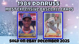 1984 Donruss Most Expensive eBay Sales Baseball Cards - December