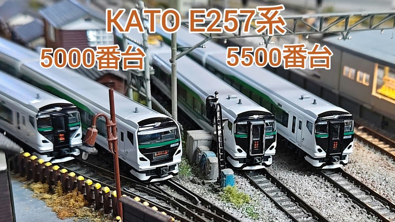 鉄道模型] KATO E257系 5000番台.5500番台同時入線、紹介走行シーン