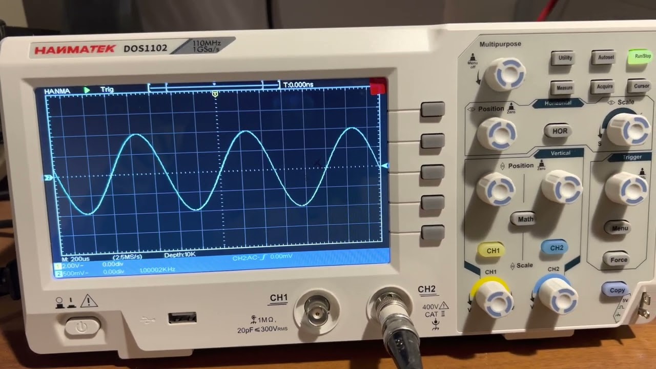 Hanmatek DOS1102 DSO 2 Channels Budget Oscilloscope Review - YouTube