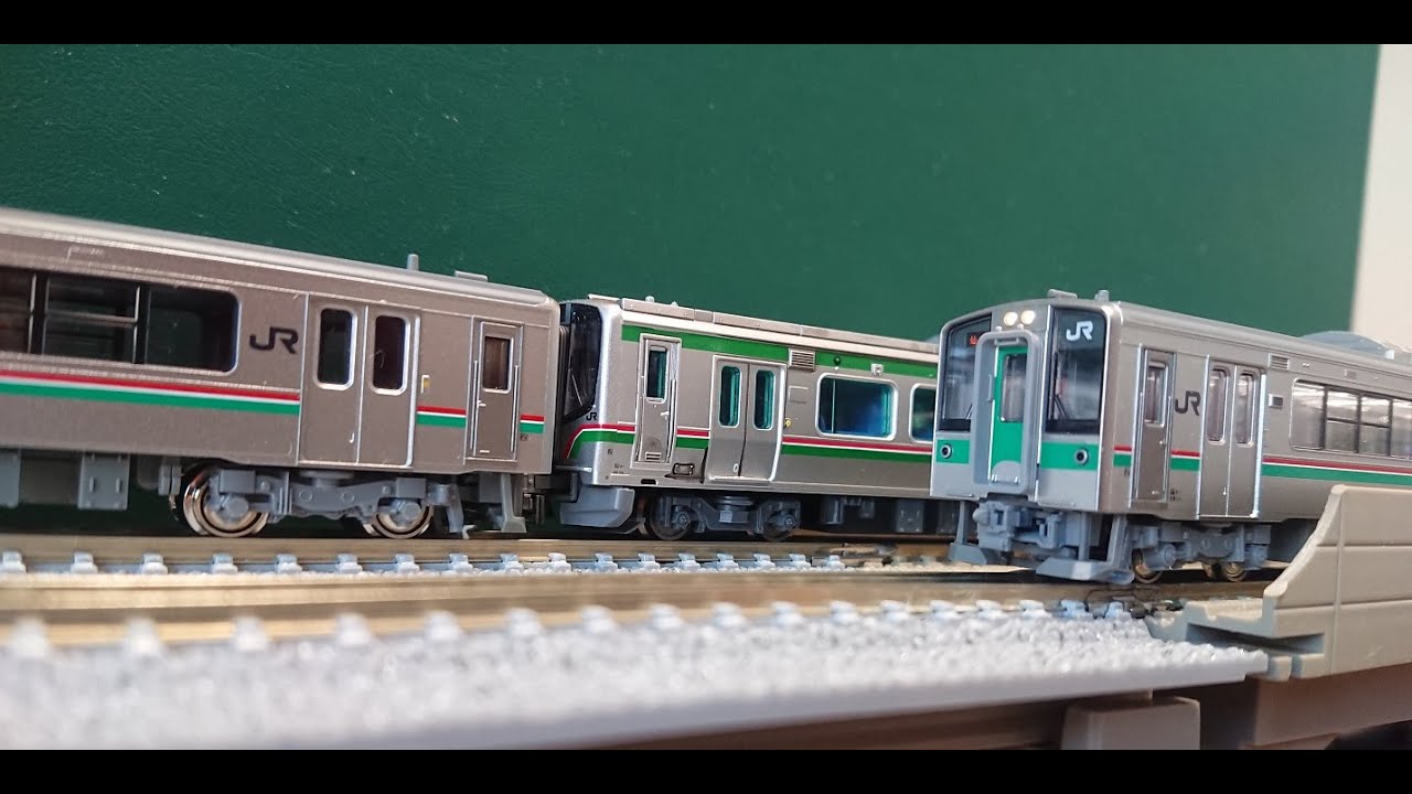 鉄道模型】KATO 701系1000番台 仙台色 走行編 - YouTube