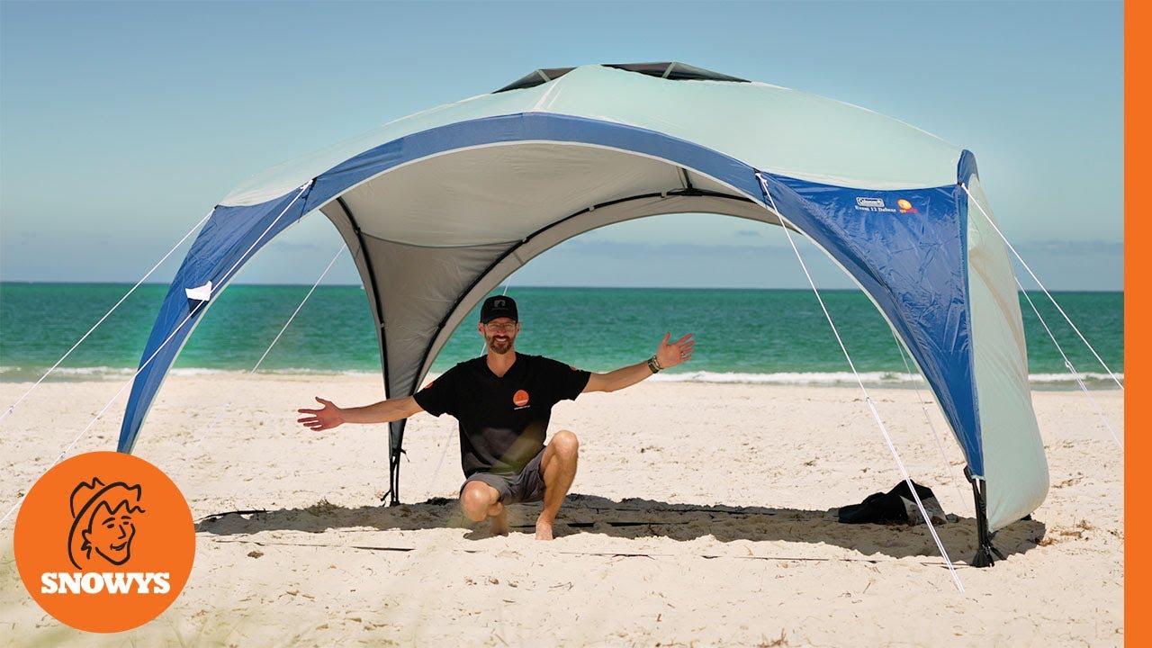 Coleman Event 12 Deluxe Shelter + Sunwall - YouTube
