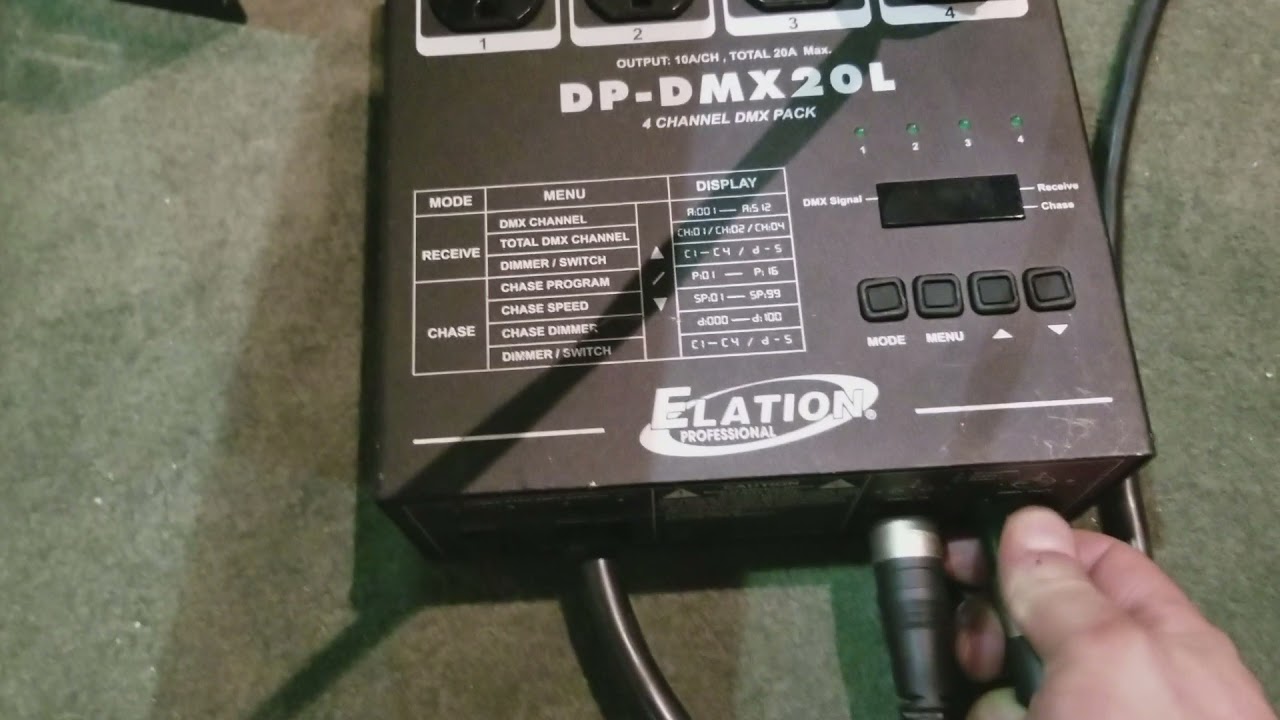 ELATION / 4ch 調光ユニット DP-DMX20L - YouTube