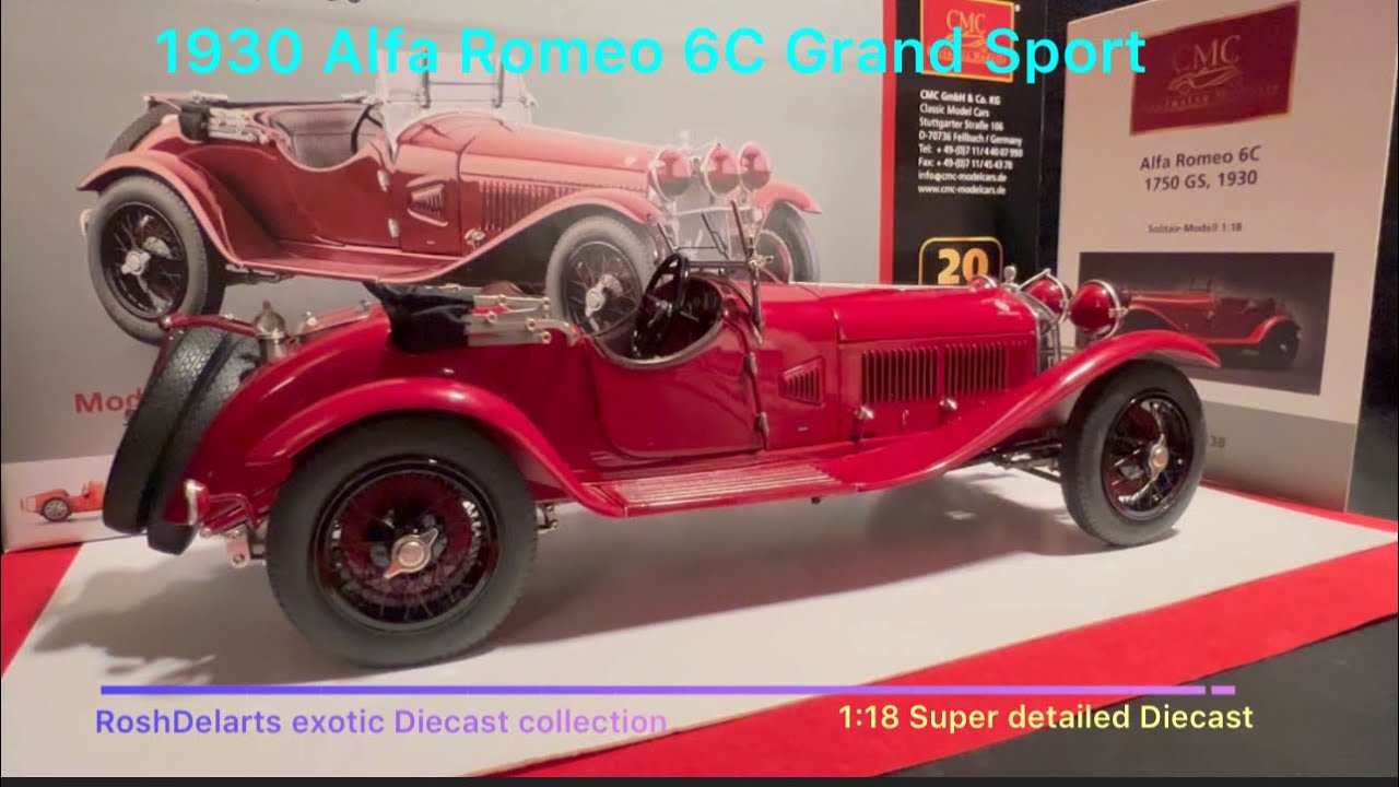 1930 Alfa Romeo 6C Grand Sport 1750 Super Detailed in 1:18