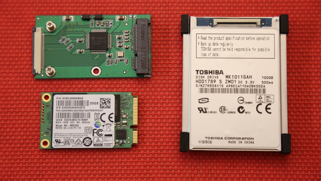 Sony Vaio VGN-TZ3RMN replacement 1.8 HDD on mSATA SSD Samsung