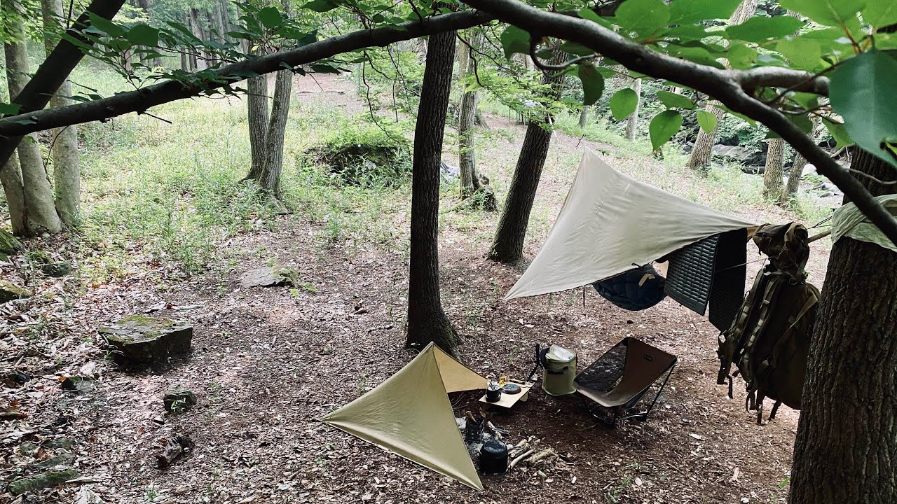 リフレクタープとミニマムシェルター連結テストなソロキャンプ unroof