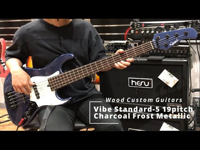 Wood Custom Guitars | Vibe Standard 5 19pitch Charcoal Frost