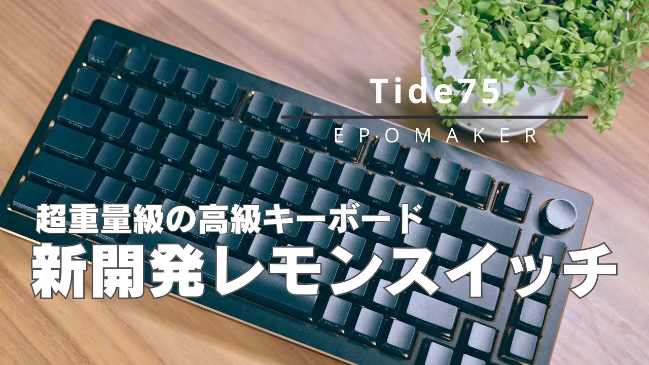 一見無刻印の高級キーボード【EPOMAKER Tide75】新開発レモンスイッチ