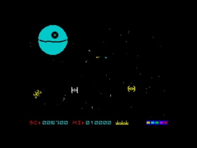 Death Star Interceptor (1985 / 128k AY version) Walkthrough, ZX