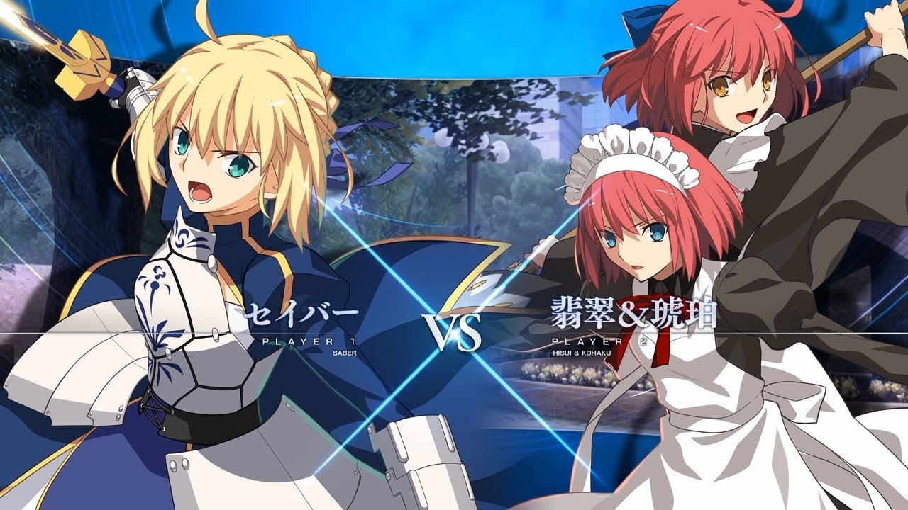 MELTY BLOOD: TYPE LUMINA 「セイバーvs翡翠＆琥珀」ゲームプレイ動画