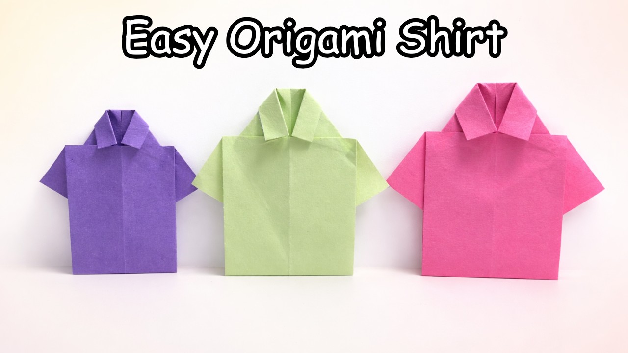 Simple Origami Shirt - Paper T Shirt Folding Tutorial - YouTube