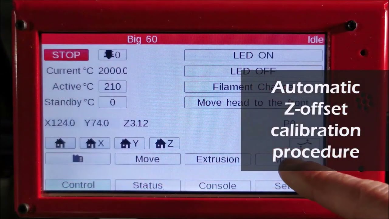 auto z offset tool calibration imprimante 3d modix - YouTube