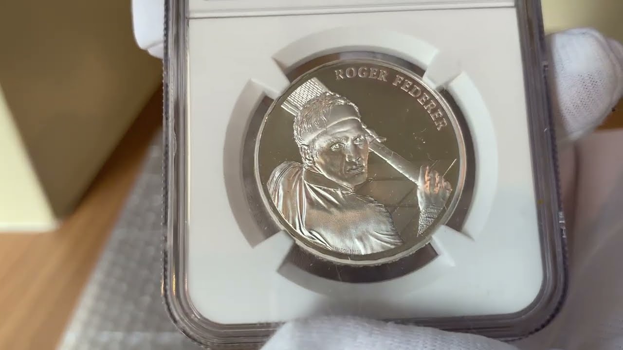 NGC鑑定MS70 ロジャーフェデラー 20フラン銀貨 シルバーコイン スイス