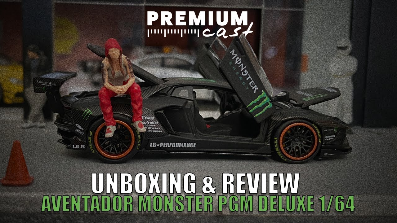 UNBOXING & REVIEW : LAMBORGHINI AVENTADOR LIBERTY WALK MONSTER PGM