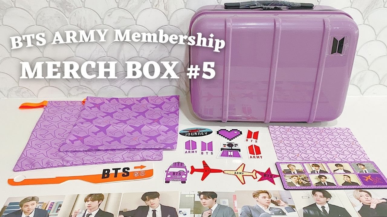 BTS MERCH BOX #5 | ARMY Membership Merch Pack | UNBOXING ASMR [4K