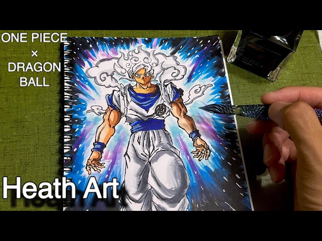 ドラゴンボール】孫悟空をニカにして描いてみた！ONE PIECE - YouTube