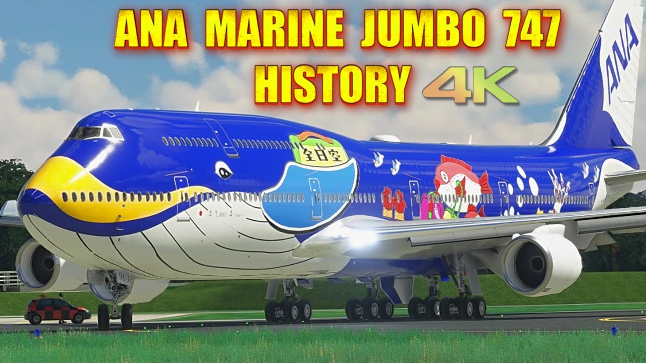ANA Marine Jumbo Boeing 747 - JA8963 Airplane History | 4K - YouTube