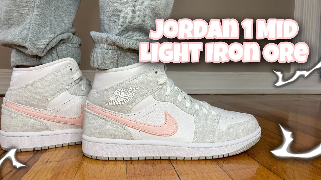 Jordan 1 Mid SE Light Iron Ore Review & On Feet! SUPER CLEAN