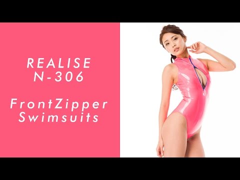 縦動画 高画質）REALISE Swimsuit フロントジッパー競泳水着