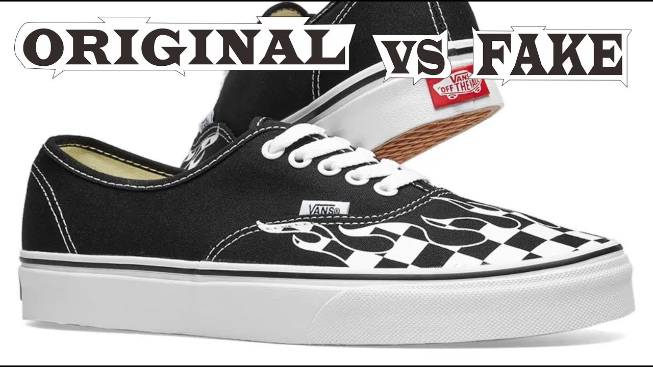 Vans Authentic Checker Flame Original & Fake - YouTube
