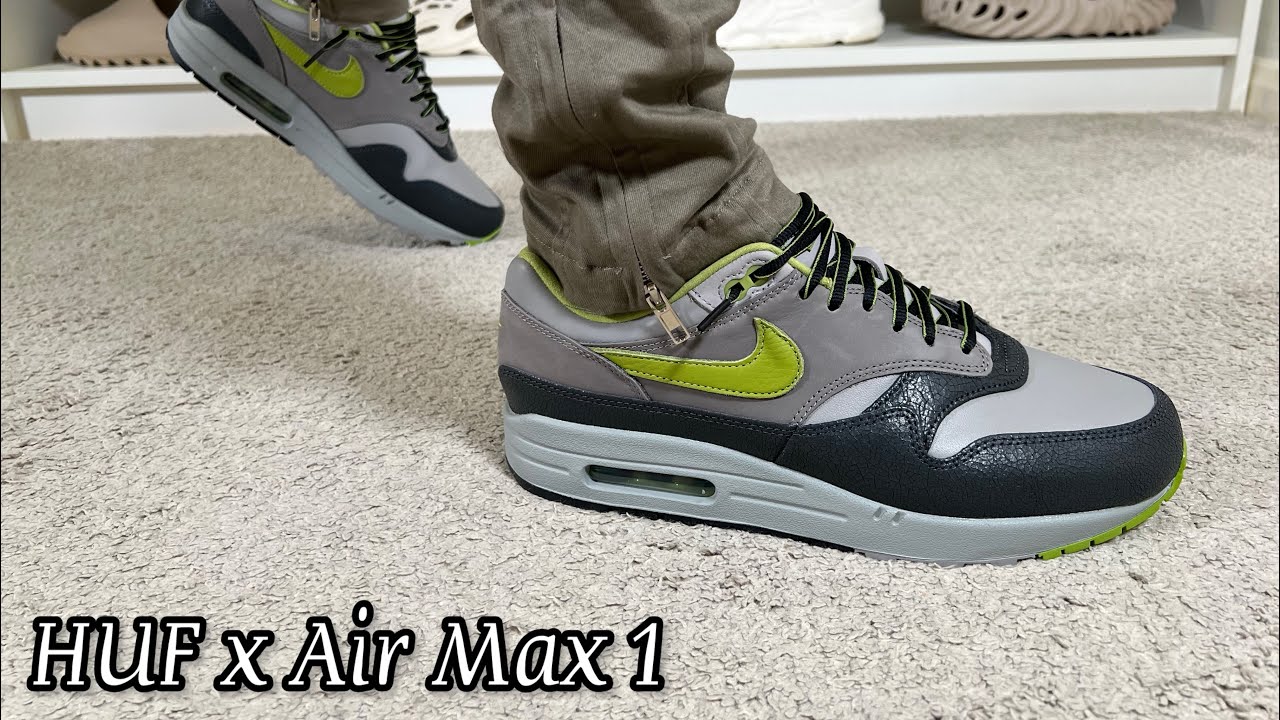 HUF X Nike Air Max 1 Review& On foot - YouTube