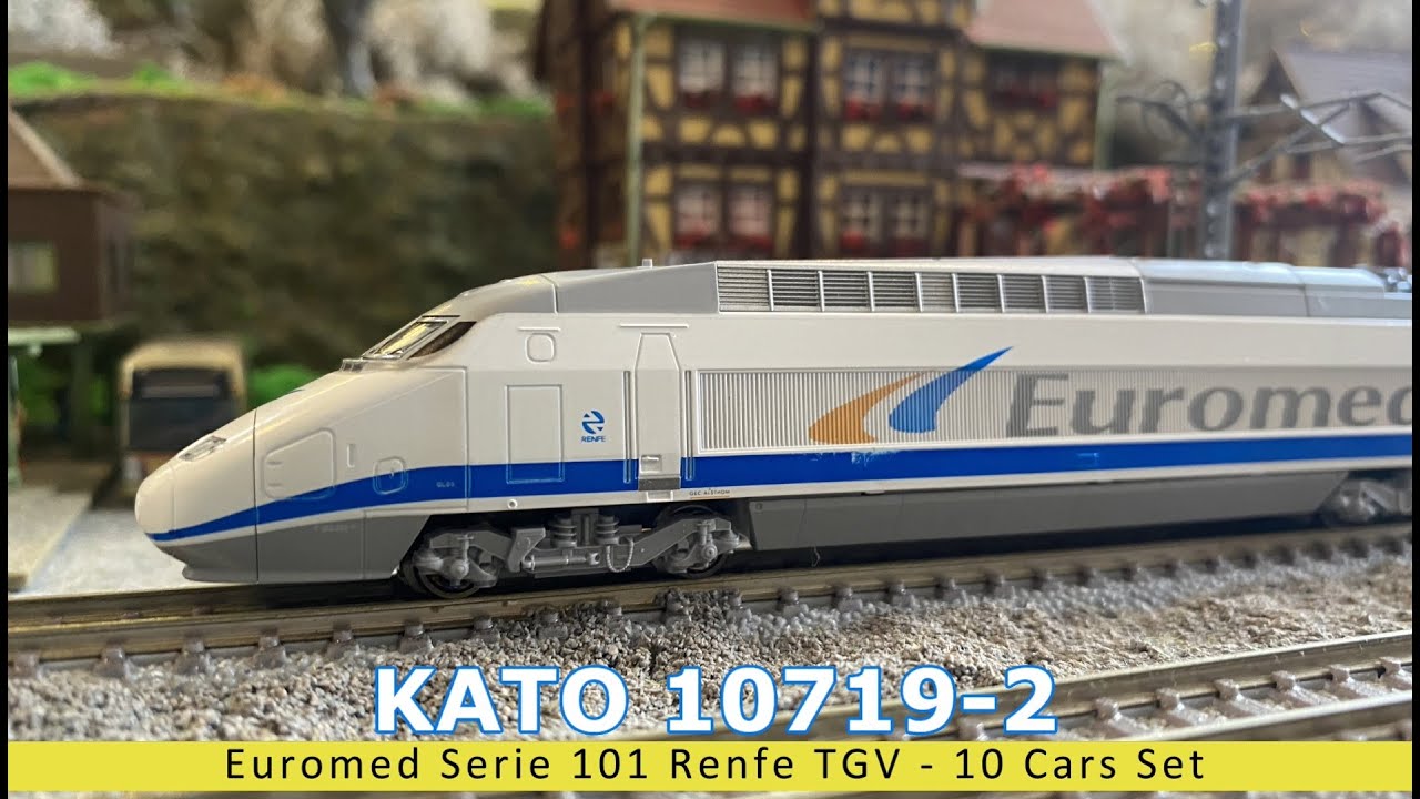 模型玩具開箱趣】鐵道模型篇KATO 10719-2 Euromed Series 101 Renfe