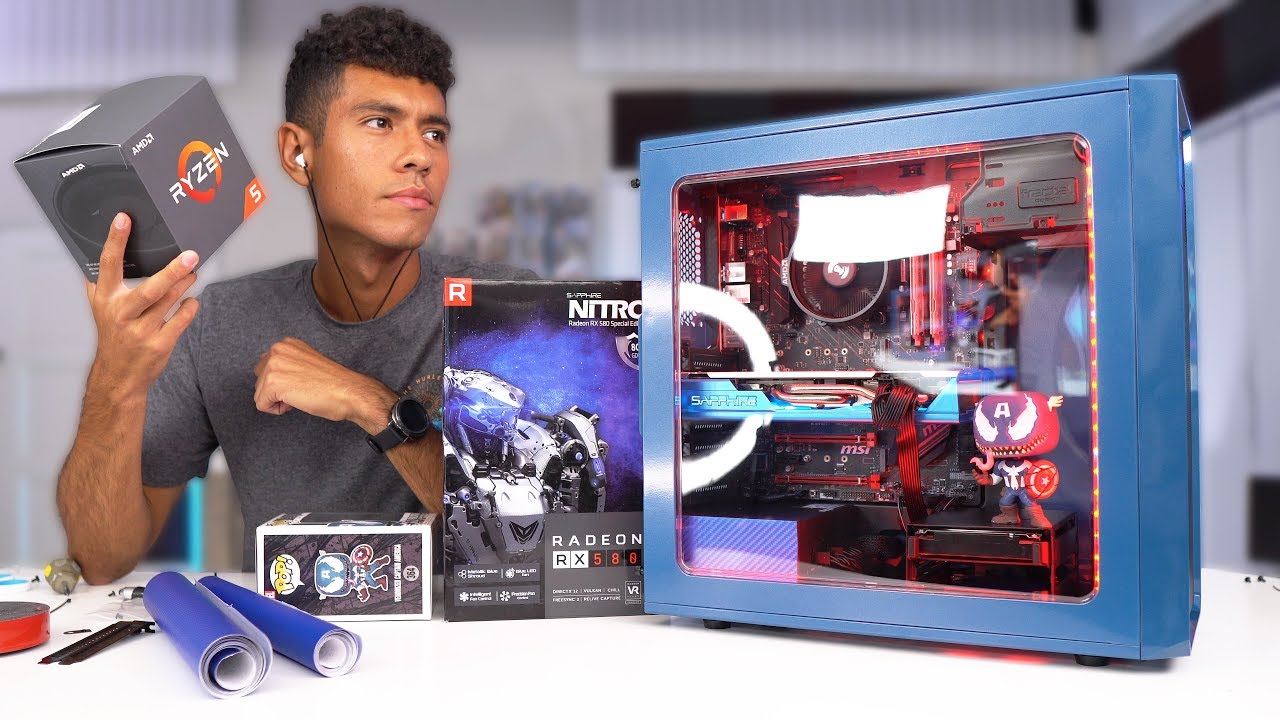 $900 Gaming PC Build - Ryzen 5 2600 RX 580 (w/ Benchmarks) - YouTube