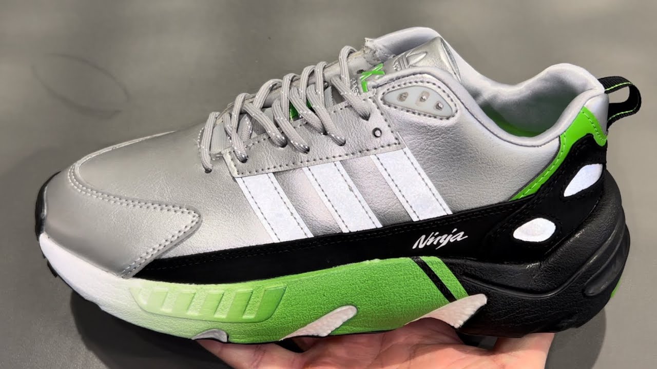 Adidas ZX 22 Boost Kawasaki Ninja Silver Shoes - YouTube